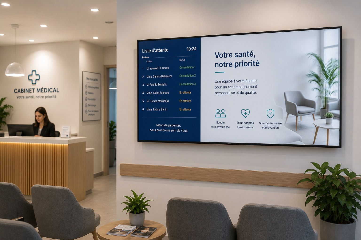 Gestion RDV & files d'attente digitalisée
